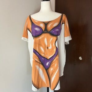 1993 Air Brushed Graphic Bikini Print T-Shirt